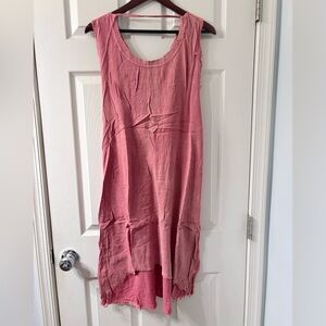 Hayden Linen Sleeveless Dress Rust